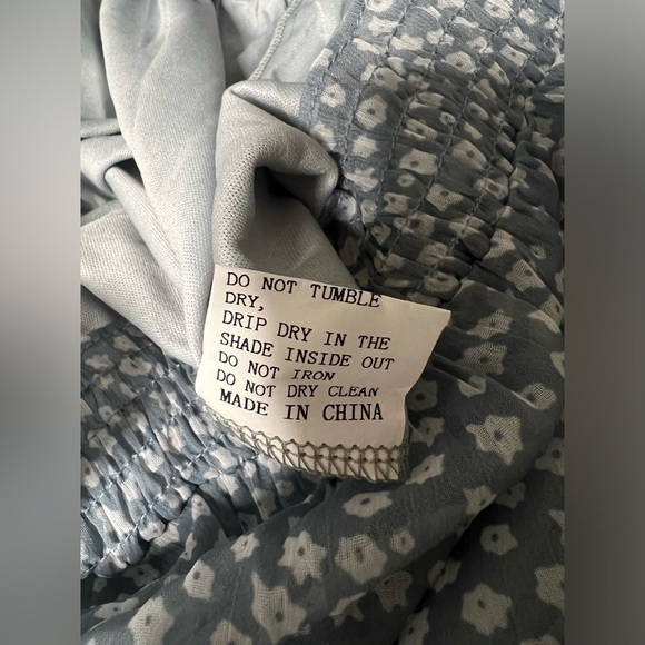 Petal + Pup Blue and White Floral Luda Layered Skirt 10 - Picture 7 of 10